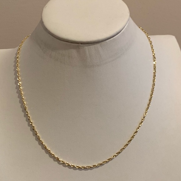 14k yellow gold rope chain 18, 20 inches 2.5mm - Picture 6 of 8